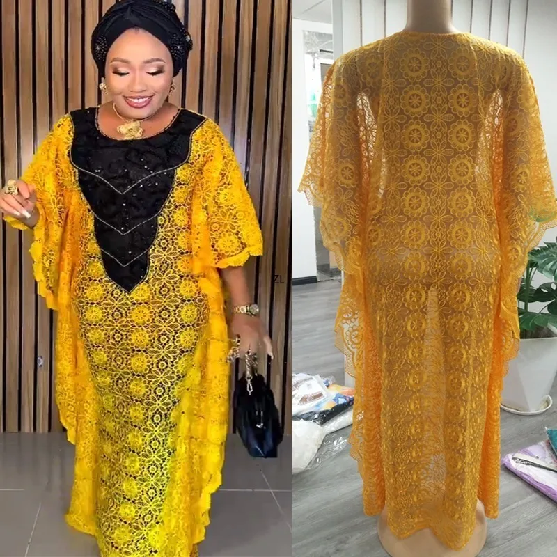 Elegantiškas Afrikos vakarinės Suknelės Moterims Musulmonų Mados Nėriniai Boubou Abayas Skraiste Dashiki Ankara Komplektus Suknelė Kaftan Maxi Suknelė