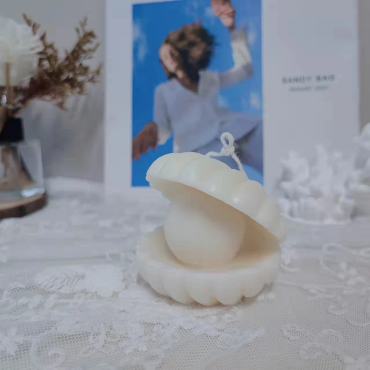 Pearl Shell Aromatizuoti Žvakės Silikono Forma 